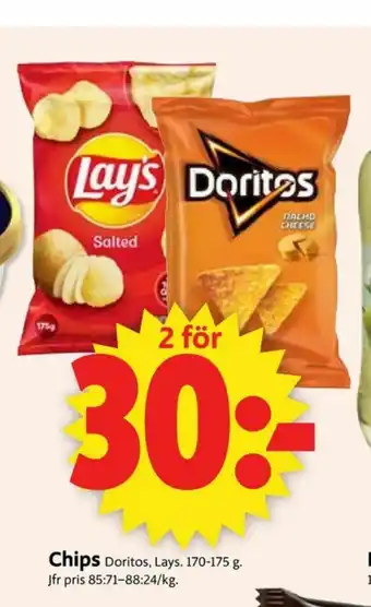ICA Supermarket Lays Chips erbjuda