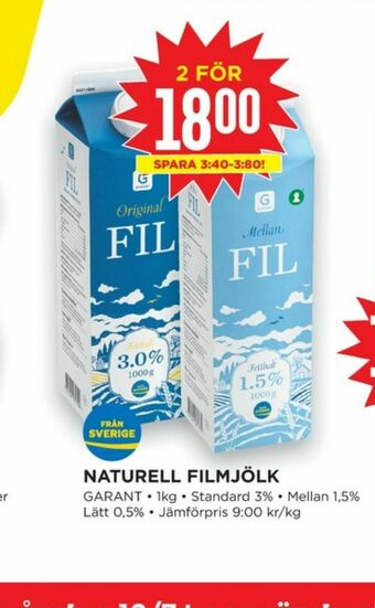 Willys Garant Filmjölk erbjuda