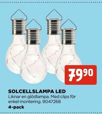 Jem&Fix Solcellslampa led erbjuda