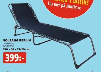 Jem&Fix Solsäng berlin erbjuda