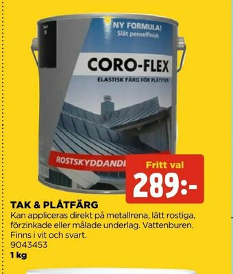 Jem&Fix Tak & plåtfärg erbjuda