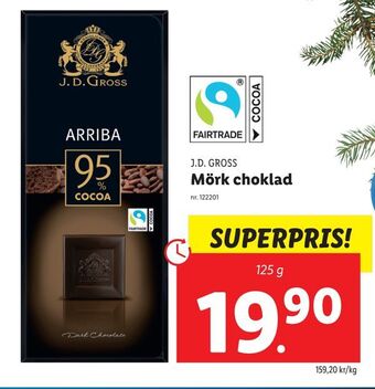Lidl Mörk choklad erbjuda