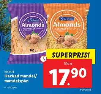 Lidl Hackad mandel/ mandelspån erbjuda