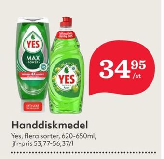 Hemköp Yes handdiskmedel erbjuda
