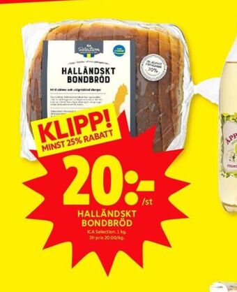 ICA Kvantum Halländskt bondbröd erbjuda