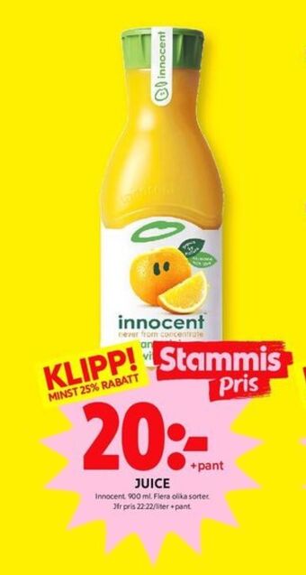 ICA Kvantum Innocent juice erbjuda