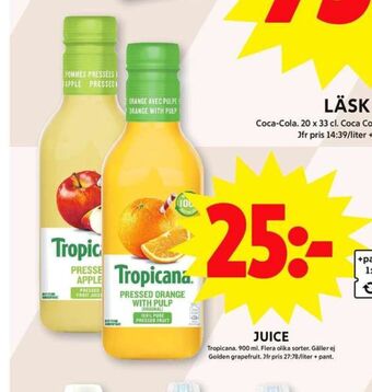 ICA Maxi Tropicana juice erbjuda