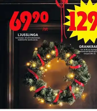 ICA Maxi Ica garden ljusslingor erbjuda