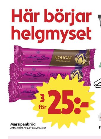 ICA Nära Anthon berg marsipanbröd erbjuda