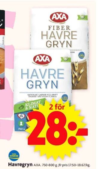 ICA Supermarket Axa havregryn erbjuda
