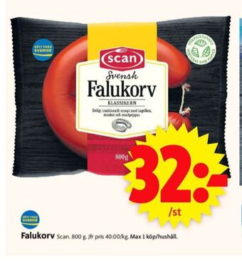 ICA Supermarket Scan falukorv erbjuda
