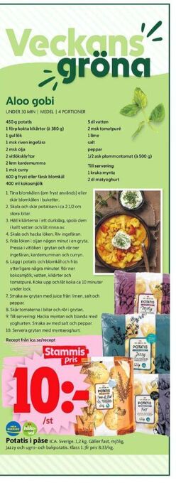 ICA Supermarket Ica potatis erbjuda