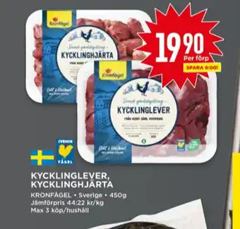 Kronfågel kycklinghjärta