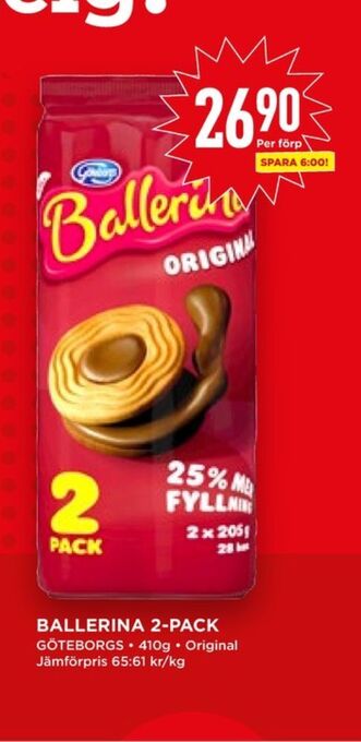 Willys Hemma Ballerina kaffekex erbjuda