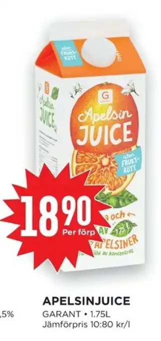 Garant Apelsinjuice 1.75L