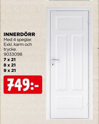 Jem&Fix Innerdörr erbjuda