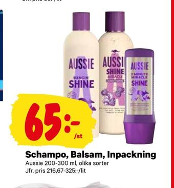 City Gross Schampo, balsam, inpackning erbjuda