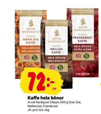 City Gross Kaffe hela bönor erbjuda