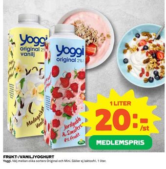 Coop Konsum Frukt-/vaniljyoghurt erbjuda