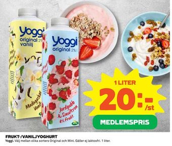 Coop Daglivs Frukt-/vaniljyoghurt erbjuda
