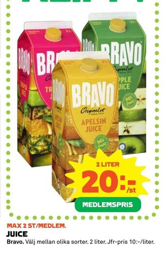 Coop Daglivs Juice erbjuda