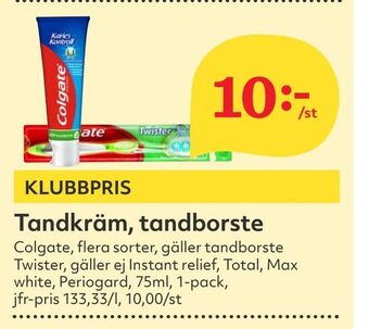 Hemköp Tandkräm, tandborste erbjuda