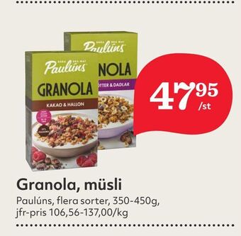 Hemköp Granola, müsli erbjuda