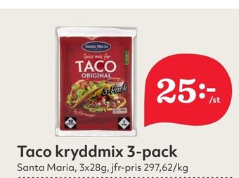 Hemköp Taco kryddmix 3-pack erbjuda