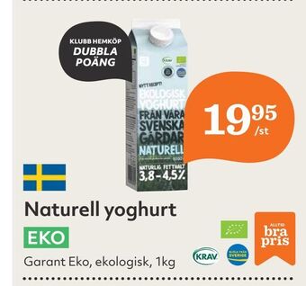 Hemköp Naturell yoghurt erbjuda