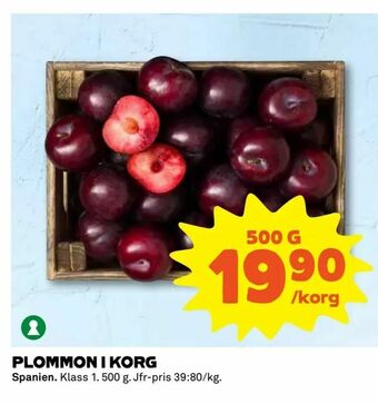 Coop Extra Plommon i korg erbjuda