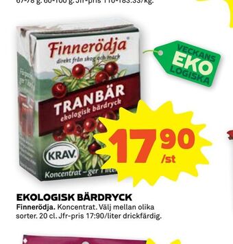 Stora Coop Ekologisk bärdryck erbjuda