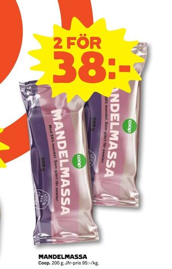 Stora Coop Mandelmassa erbjuda
