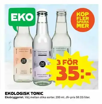 Coop Extra EKOLOGISK TONIC erbjuda