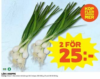 Coop Extra Lök i knippe erbjuda