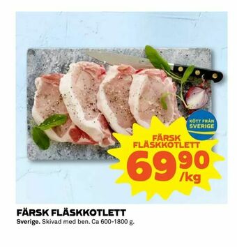 Färsk fläskkotlett