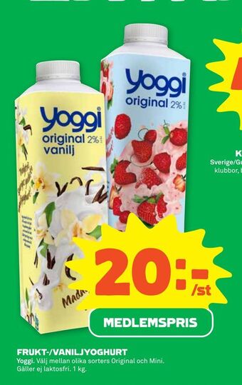 Stora Coop Frukt-/vaniljyoghurt erbjuda