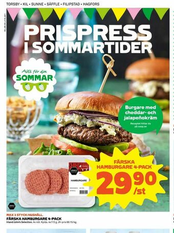 Färska hamburgare 4-pack