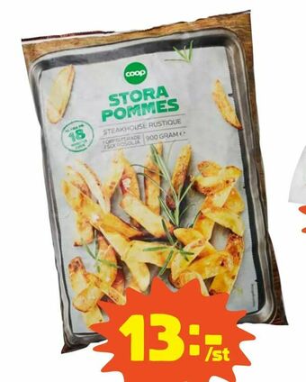 Coop Stora Pommes erbjuda