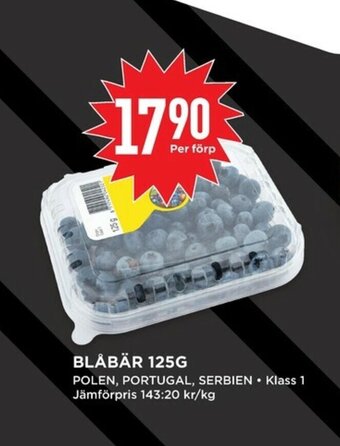Willys Polen Blåbär 125g erbjuda