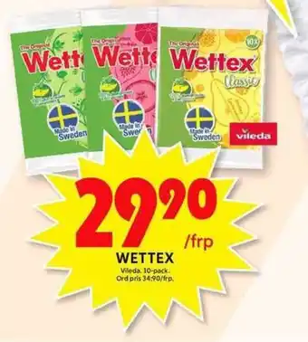 ICA Maxi Vileda Wet Tex 10-pack erbjuda