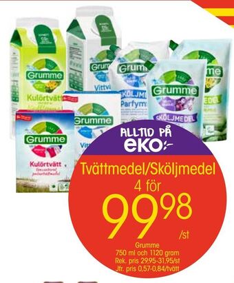 EKO Tvättmedel/sköljmedel erbjuda