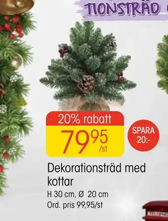 EKO Dekorationsträd med kottar erbjuda