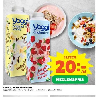 Coop Frukt-/vaniljyoghurt erbjuda