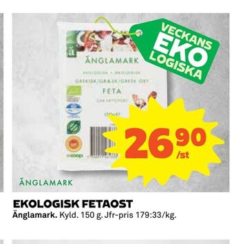 Coop Ekologisk fetaost erbjuda