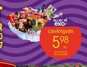 EKO Lösviktsgodis erbjuda
