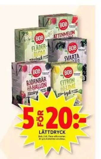 ICA Maxi Bob Lättdryck erbjuda