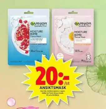 ICA Maxi Garnier Ansiktasmask 1-pack erbjuda