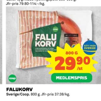Coop Coop falukorv erbjuda