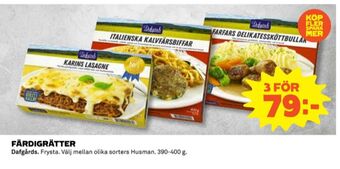 Coop Dafgårds färdigrätter erbjuda