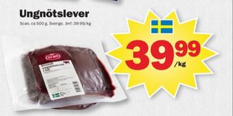 Pekås Scan ungnötslever erbjuda